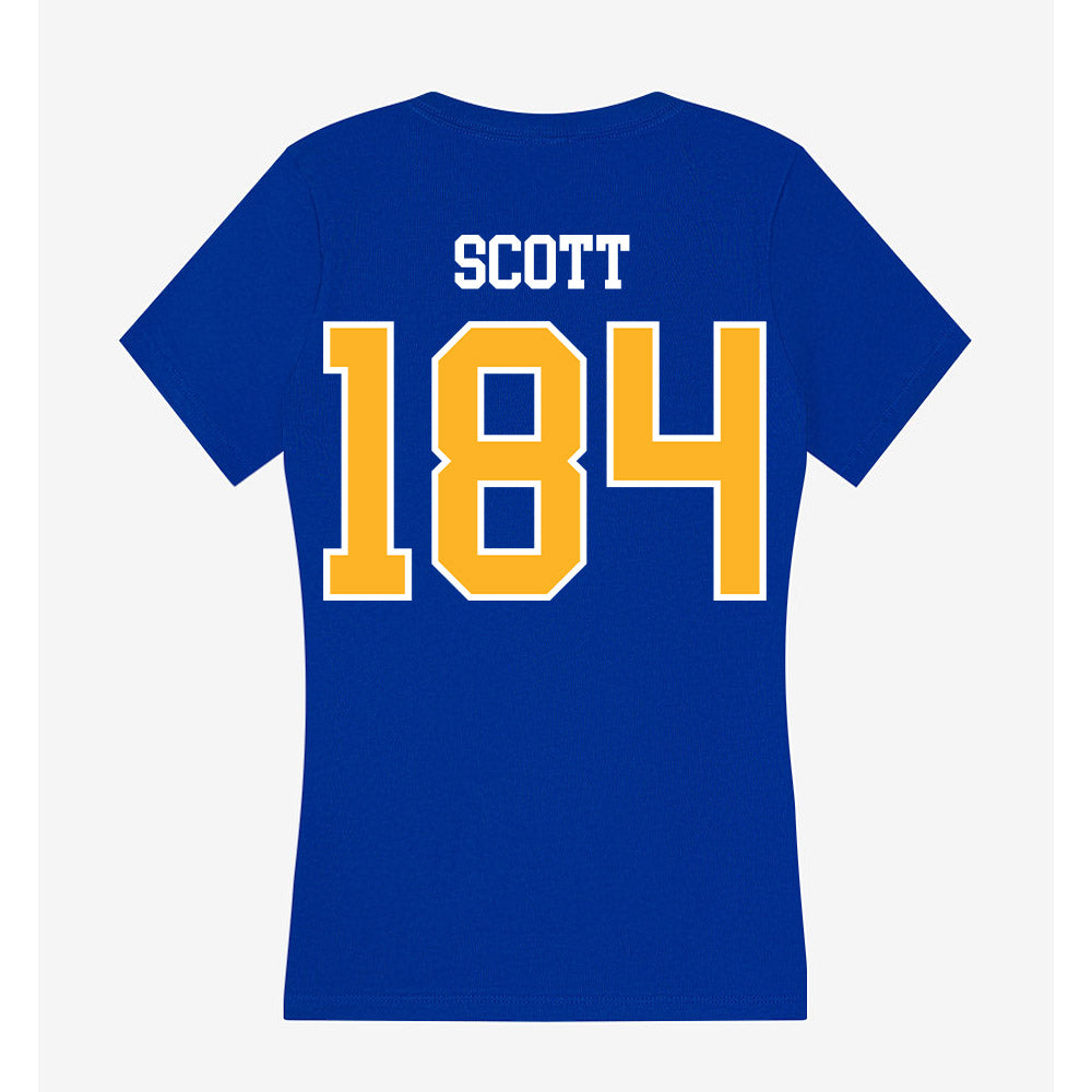 Pittsburgh - NCAA Wrestling : Kyle Scott - Women's V-Neck T-Shirt-1