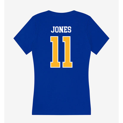 Pittsburgh - NCAA Women's Basketball : Angel Jones - Women's V-Neck T-Shirt-1