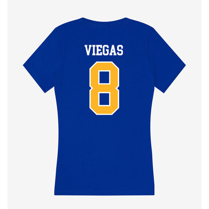 Pittsburgh - NCAA Women's Basketball : Carla Viegas - Women's V-Neck T-Shirt-1