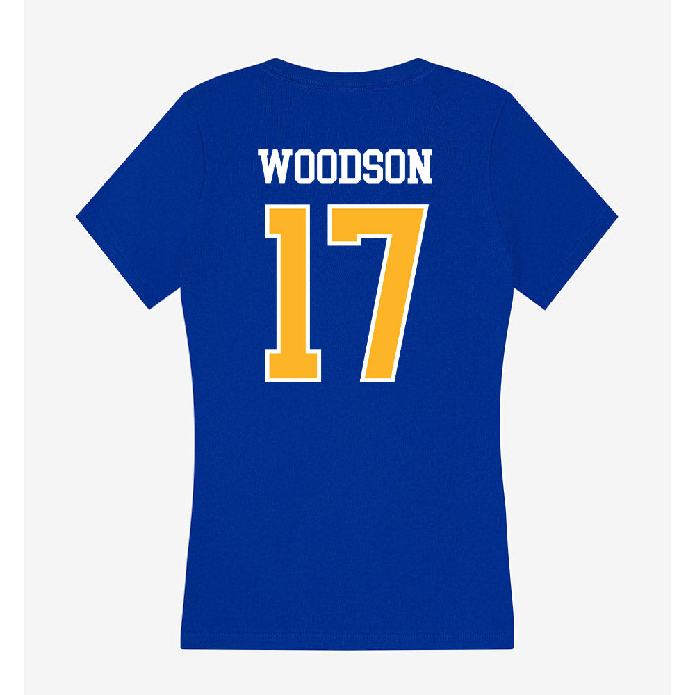 Pittsburgh - NCAA Football : Cole Woodson - Women's V-Neck T-Shirt-1