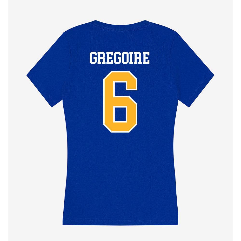 Pittsburgh - NCAA Women's Volleyball : Sophia Gregoire - Women's V-Neck T-Shirt-1