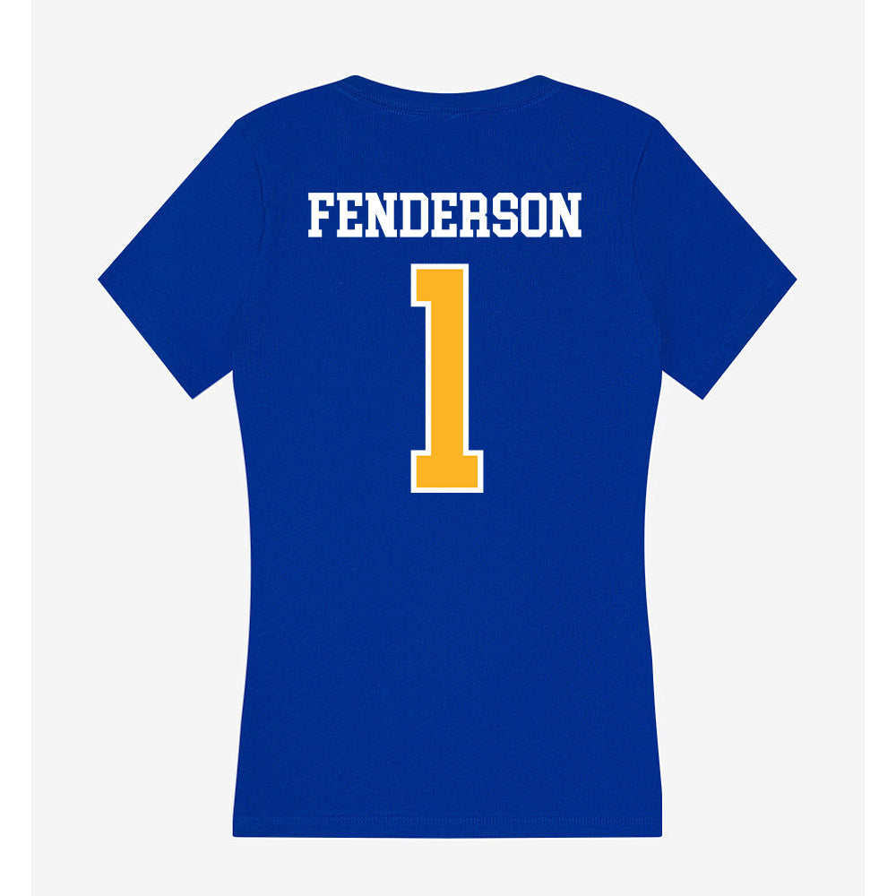 Pittsburgh - NCAA Baseball : Trey Fenderson - Women's V-Neck T-Shirt-1