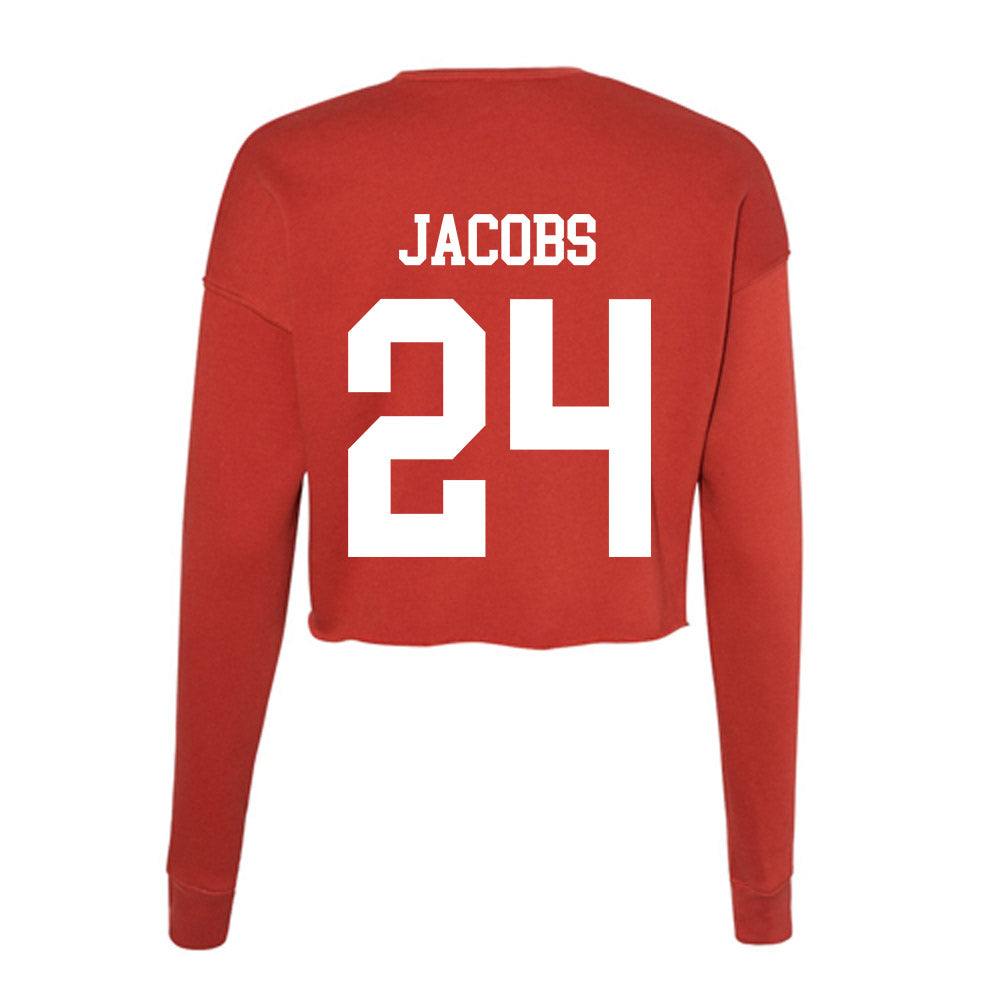 Utah - NCAA Baseball : Luke Jacobs - Women's Cropped Crew Fleece-1