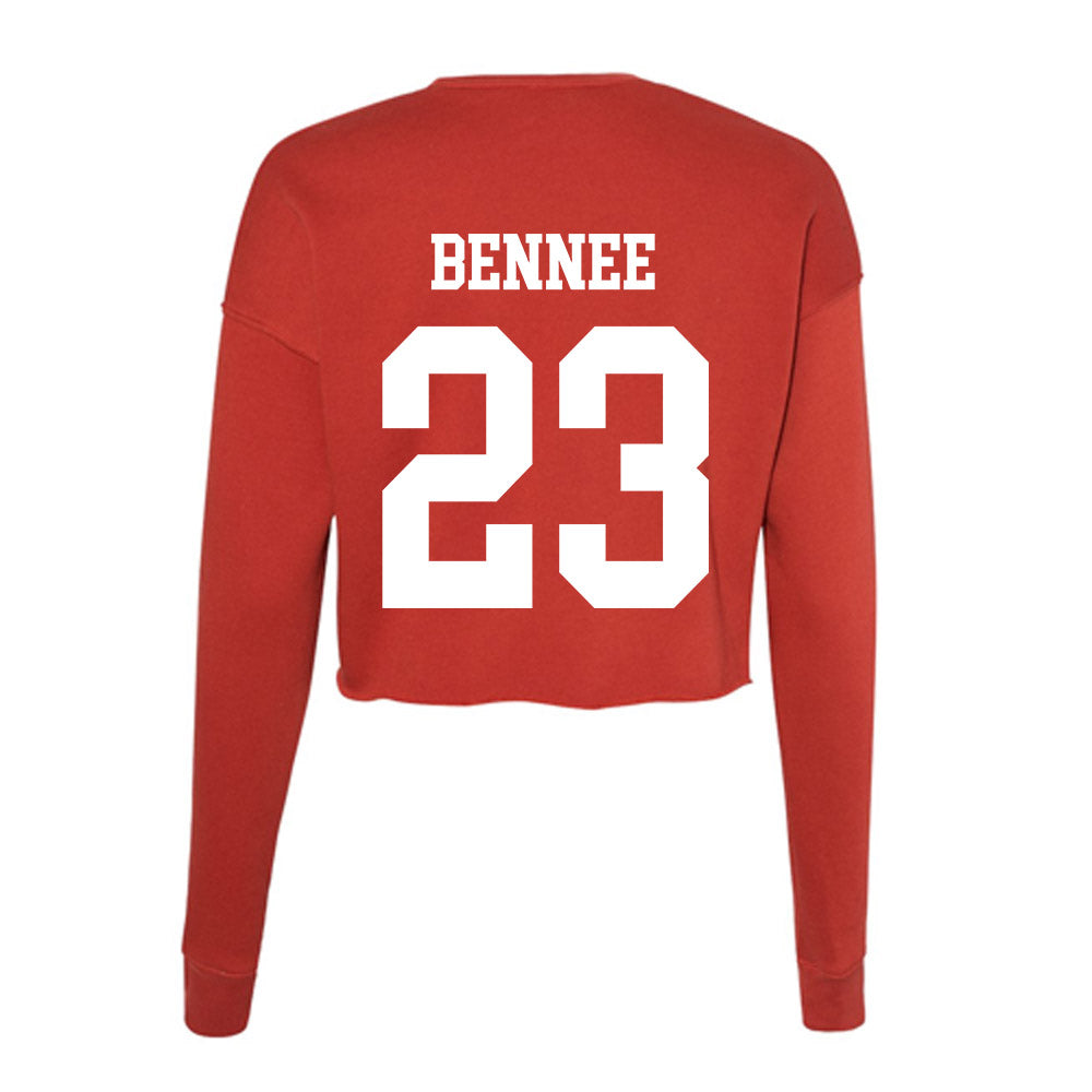 Utah - NCAA Football : Jackson Bennee - Women's Cropped Crew Fleece-1