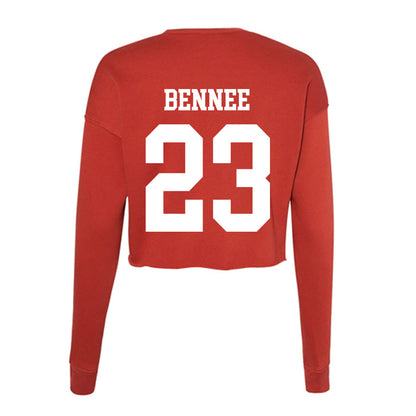 Utah - NCAA Football : Jackson Bennee - Women's Cropped Crew Fleece-1