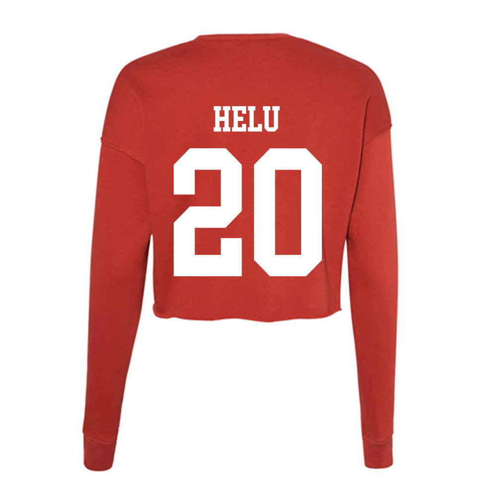 Utah - NCAA Football : Mateaki Helu - Women's Cropped Crew Fleece-1