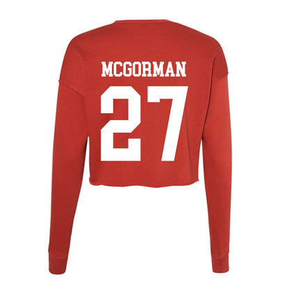 Utah - NCAA Baseball : Anson Mcgorman - Women's Cropped Crew Fleece-1