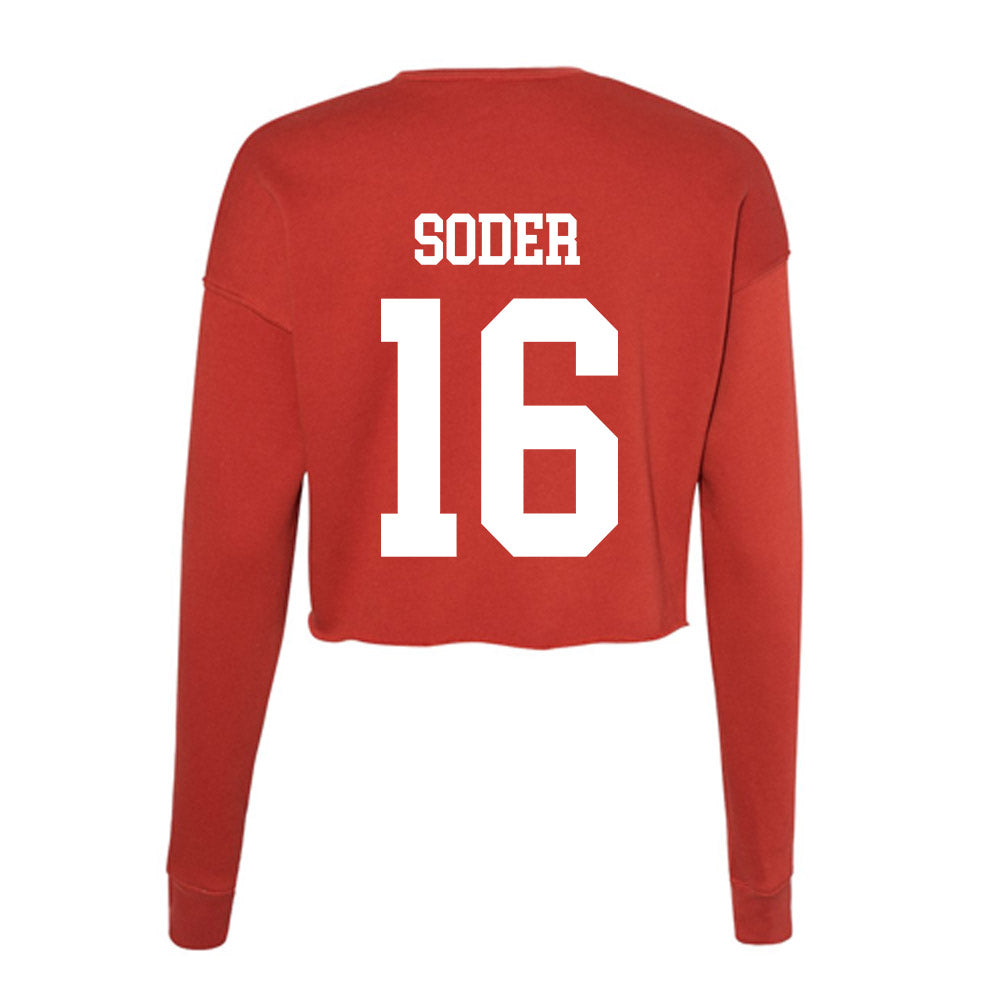 Utah - NCAA Baseball : Kaden Soder - Women's Cropped Crew Fleece-1