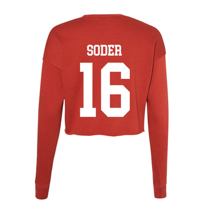 Utah - NCAA Baseball : Kaden Soder - Women's Cropped Crew Fleece-1