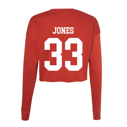 Utah - NCAA Baseball : Easton Jones - Women's Cropped Crew Fleece-1