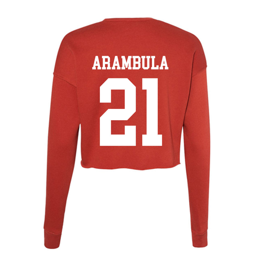 Utah - NCAA Baseball : Daniel Arambula - Women's Cropped Crew Fleece-1