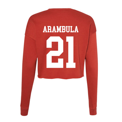 Utah - NCAA Baseball : Daniel Arambula - Women's Cropped Crew Fleece-1