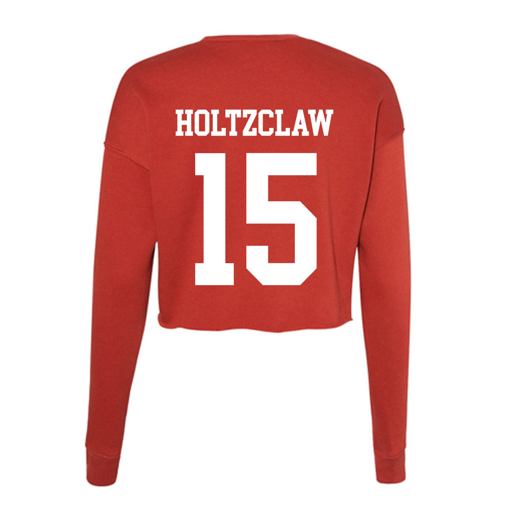 Utah - NCAA Football : Lance Holtzclaw - Women's Cropped Crew Fleece-1