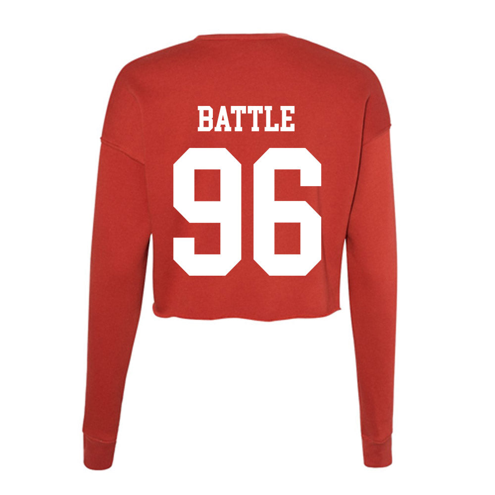Utah - NCAA Football : Dilan Battle - Women's Cropped Crew Fleece-1
