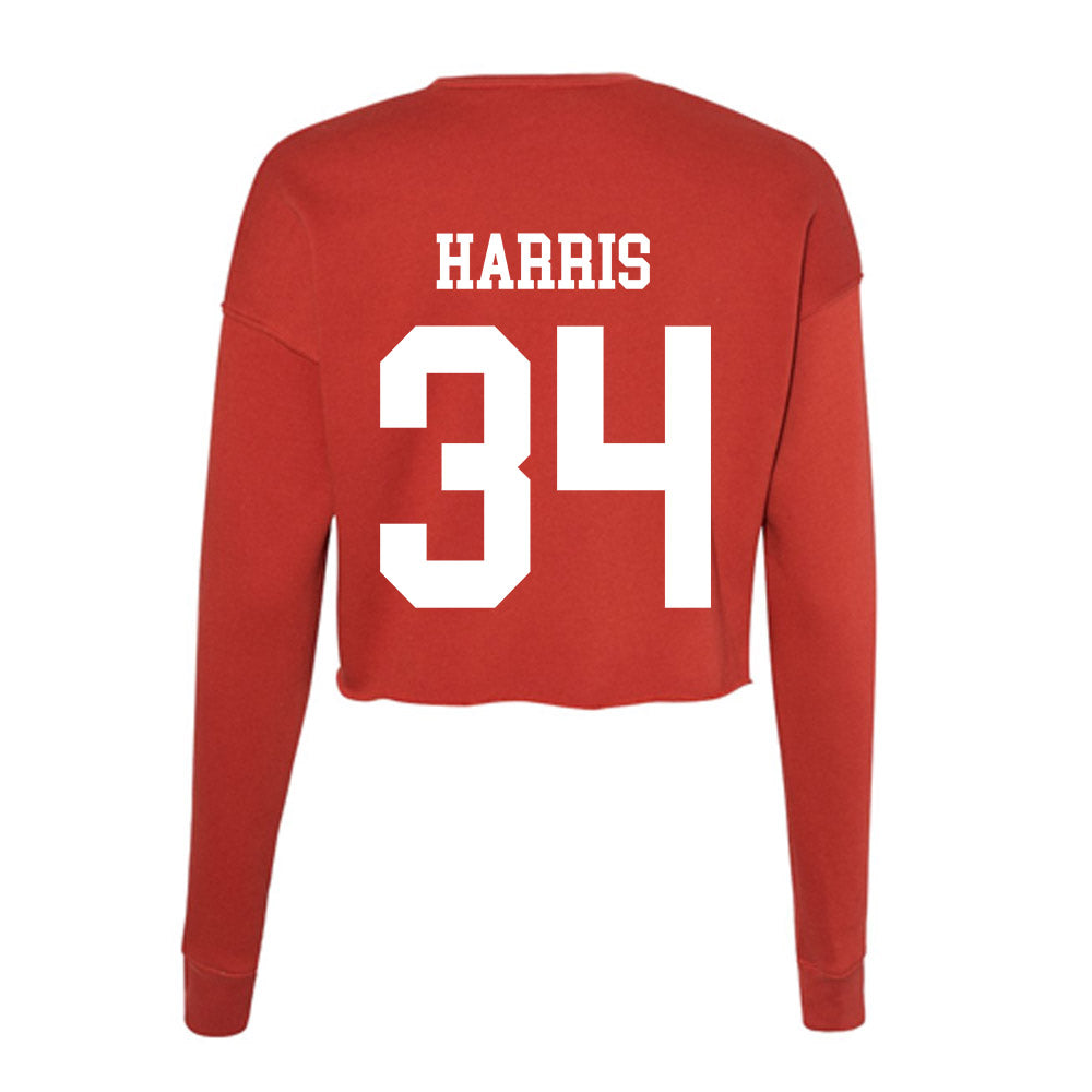 Utah - NCAA Baseball : Malik Harris - Women's Cropped Crew Fleece-1