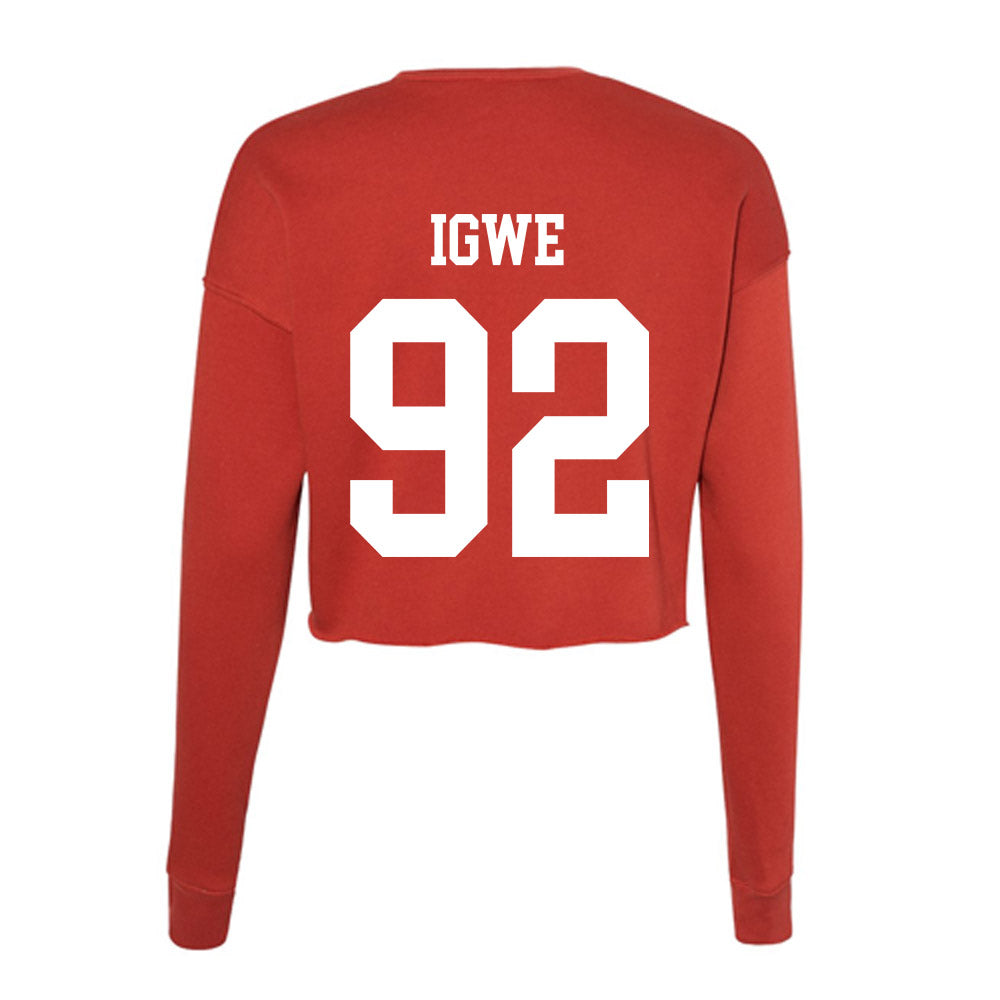 Utah - NCAA Football : Nicholas Igwe - Women's Cropped Crew Fleece-1