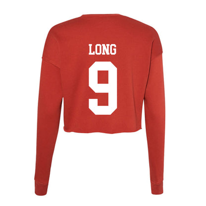 Utah - NCAA Baseball : Jake Long - Women's Cropped Crew Fleece-1