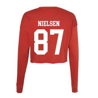Utah - NCAA Football : Mitch Nielsen - Women's Cropped Crew Fleece-1
