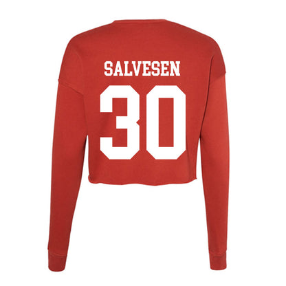 Utah - NCAA Baseball : Landon Salvesen - Women's Cropped Crew Fleece-1