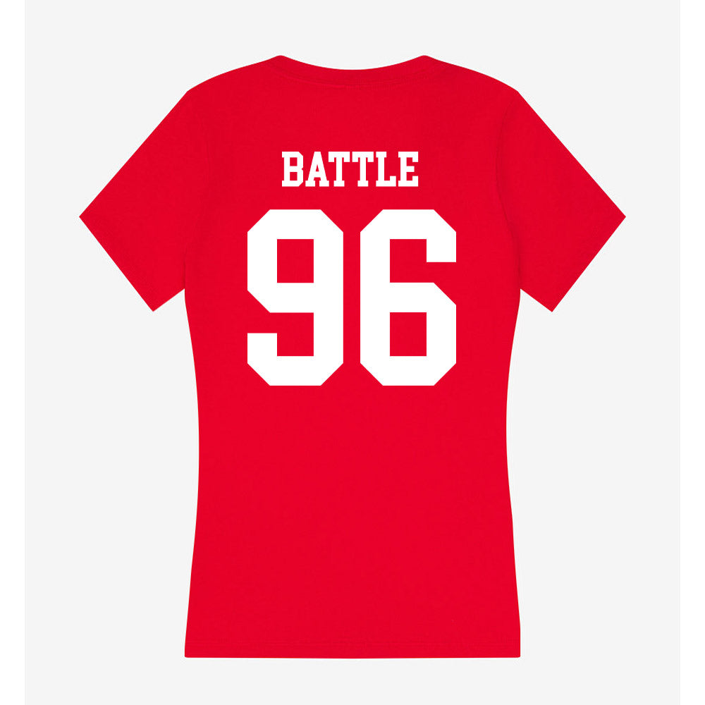 Utah - NCAA Football : Dilan Battle - Women's V-Neck T-Shirt-1