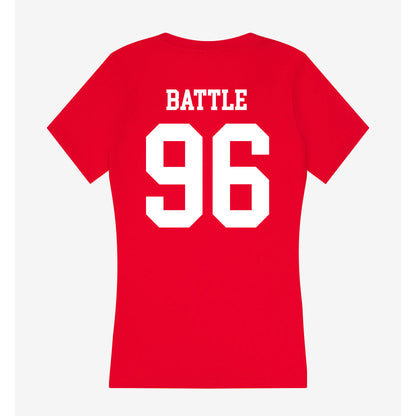 Utah - NCAA Football : Dilan Battle - Women's V-Neck T-Shirt-1