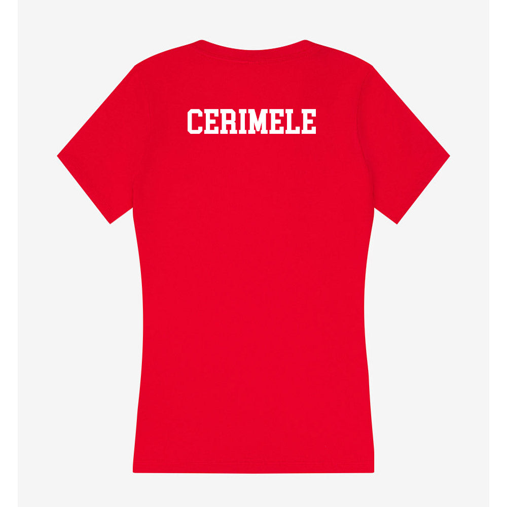 Utah - NCAA Women's Swimming & Diving : Sophia Cerimele - Women's V-Neck T-Shirt-1