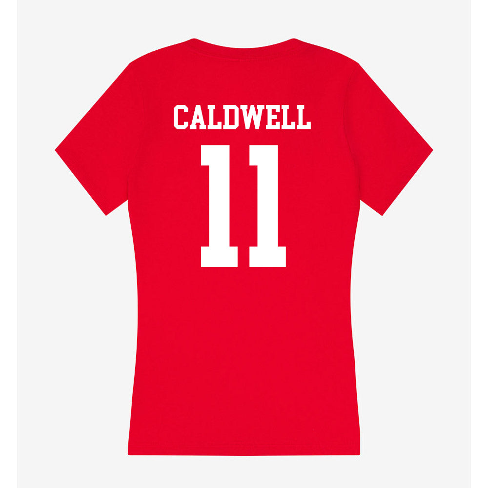 Utah - NCAA Football : Rock Caldwell - Women's V-Neck T-Shirt-1