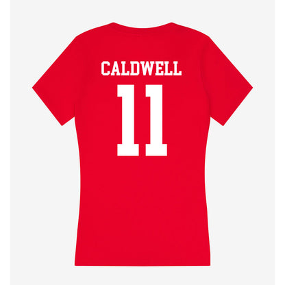 Utah - NCAA Football : Rock Caldwell - Women's V-Neck T-Shirt-1