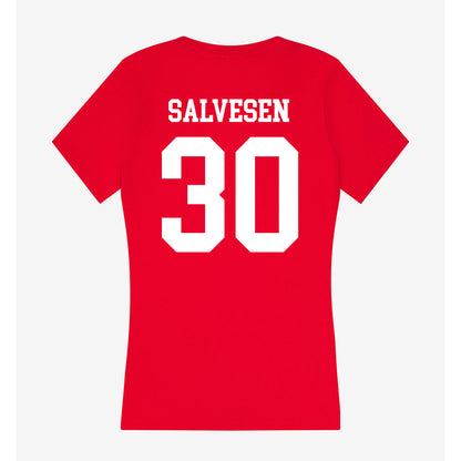 Utah - NCAA Baseball : Landon Salvesen - Women's V-Neck T-Shirt-1