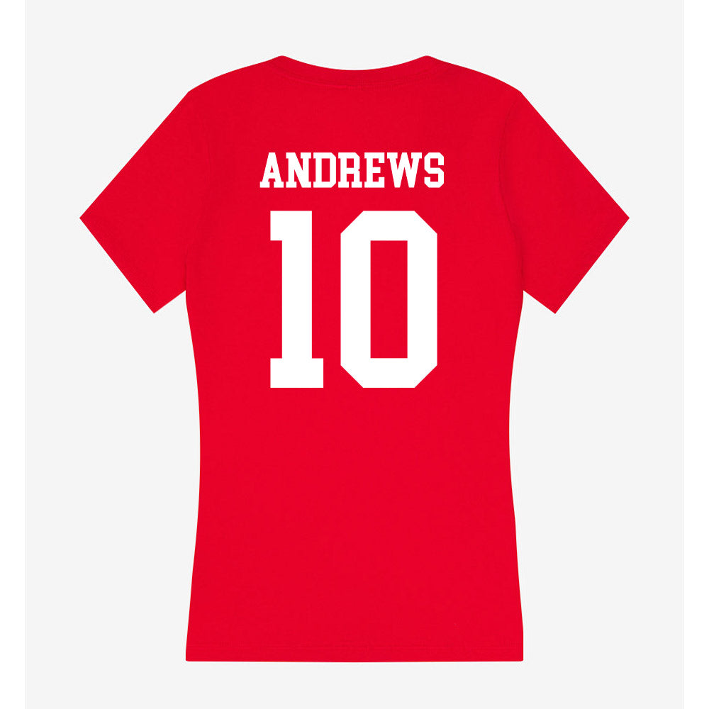 Utah - NCAA Football : Hunter Andrews - Women's V-Neck T-Shirt-1