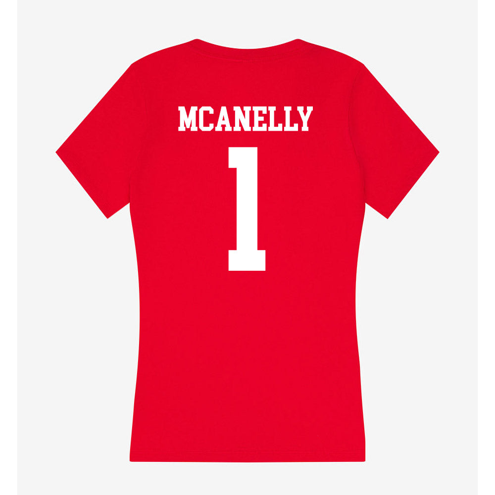 Utah - NCAA Baseball : Colter McAnelly - Women's V-Neck T-Shirt-1