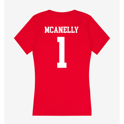 Utah - NCAA Baseball : Colter McAnelly - Women's V-Neck T-Shirt-1