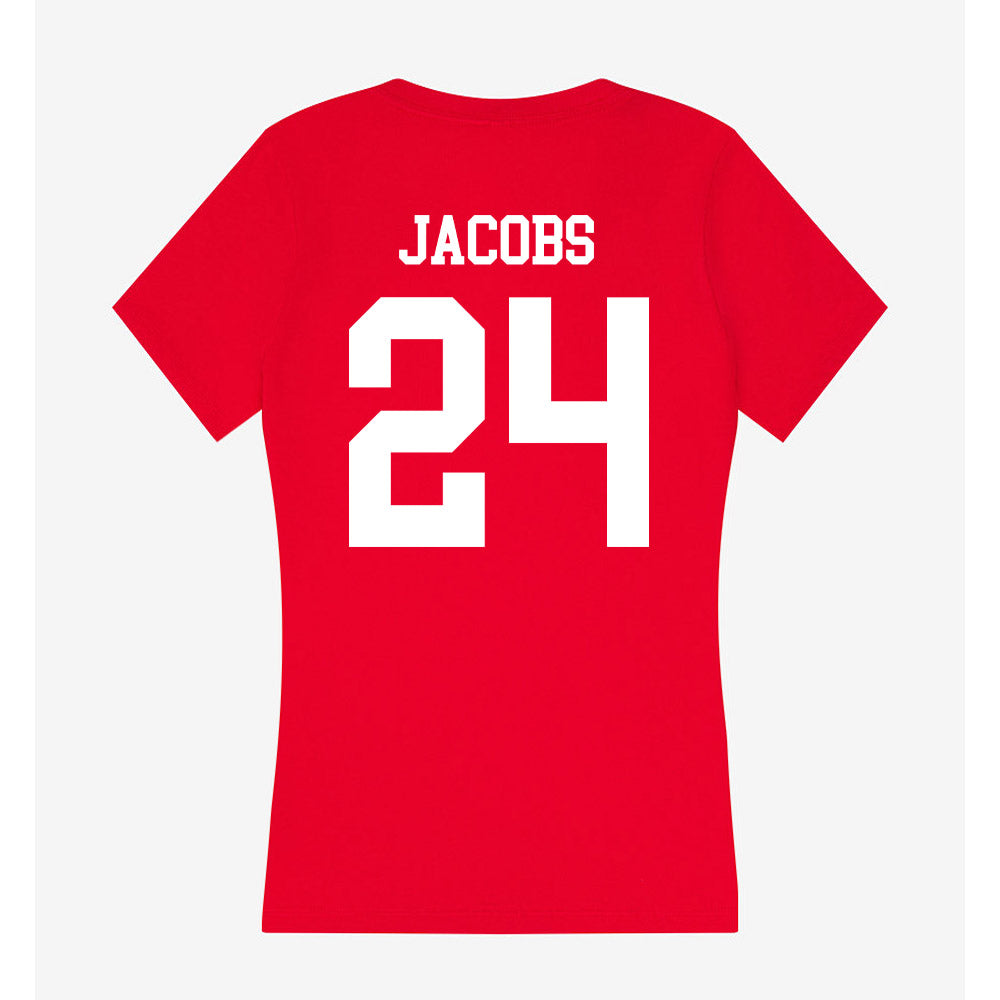 Utah - NCAA Baseball : Luke Jacobs - Women's V-Neck T-Shirt-1