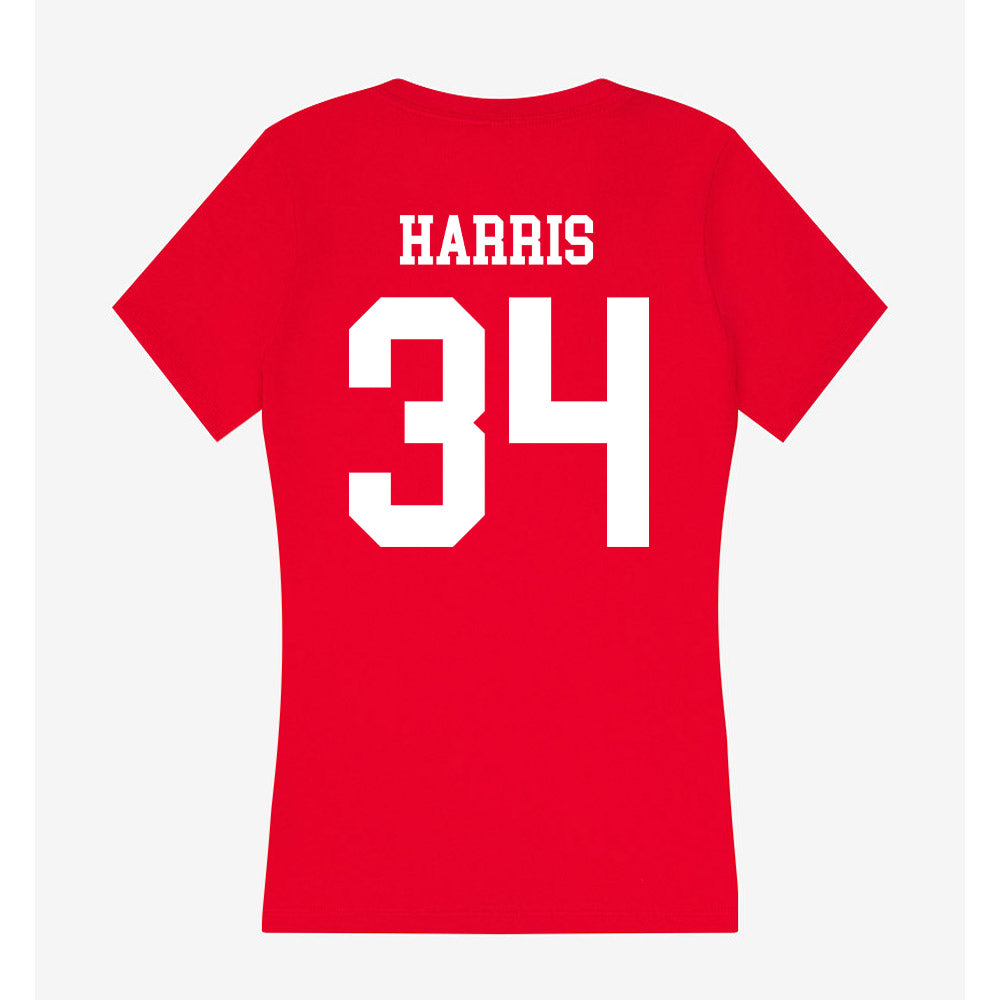Utah - NCAA Baseball : Malik Harris - Women's V-Neck T-Shirt-1