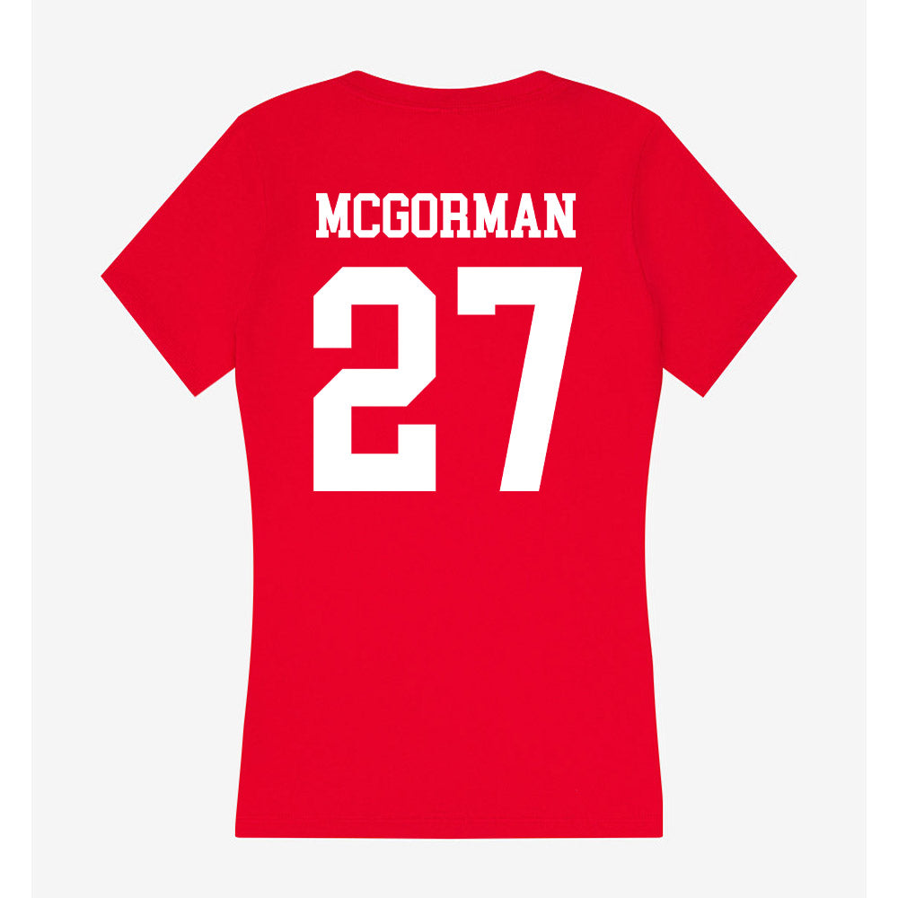 Utah - NCAA Baseball : Anson Mcgorman - Women's V-Neck T-Shirt-1