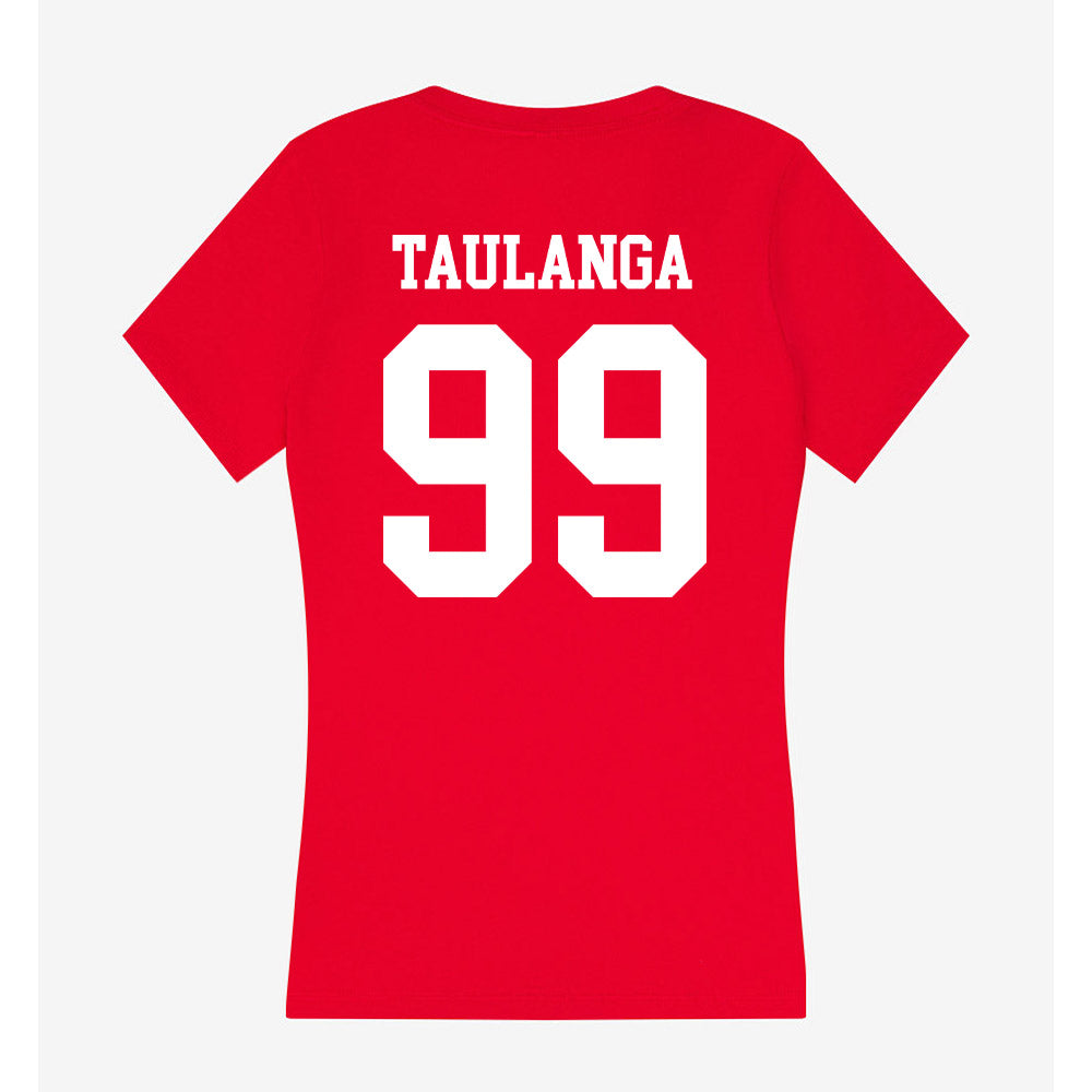 Utah - NCAA Football : Semi Taulanga - Women's V-Neck T-Shirt-1