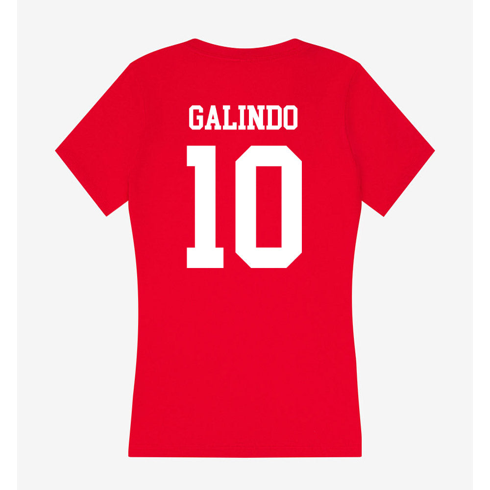 Utah - NCAA Baseball : David Galindo - Women's V-Neck T-Shirt-1