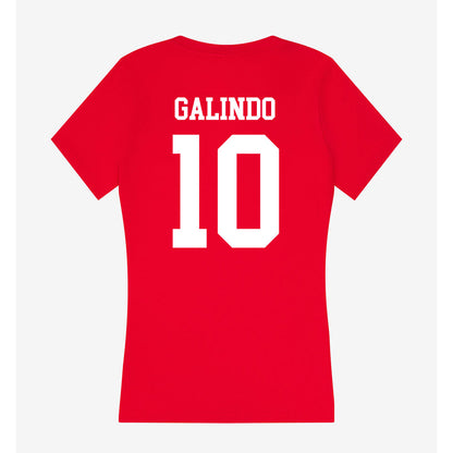 Utah - NCAA Baseball : David Galindo - Women's V-Neck T-Shirt-1