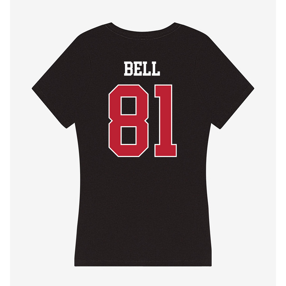 Georgia - NCAA Football : Jeremy Bell - Women's V-Neck T-Shirt-1