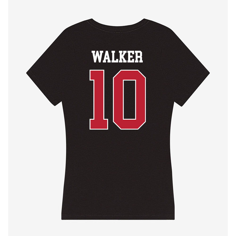 Georgia - NCAA Football : Zayden Walker - Women's V-Neck T-Shirt-1