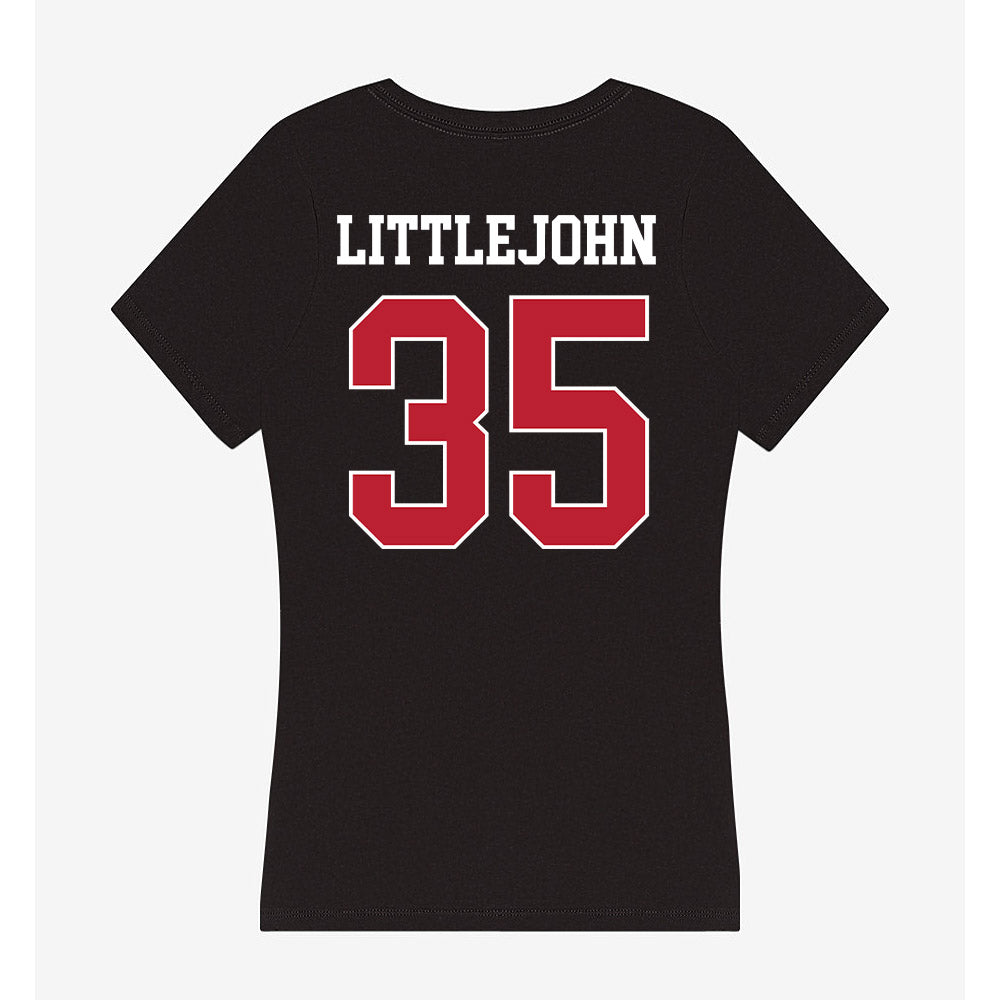 Georgia - NCAA Football : Elijah Littlejohn - Women's V-Neck T-Shirt-1