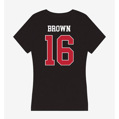 Georgia - NCAA Baseball : Zachary Brown - Women's V-Neck T-Shirt-1