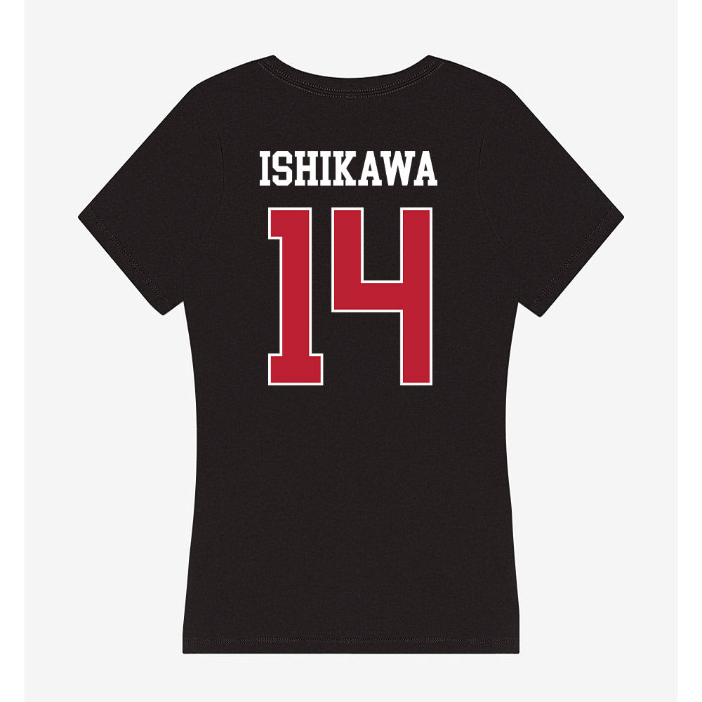 Georgia - NCAA Baseball : Kenny Ishikawa - Women's V-Neck T-Shirt-1