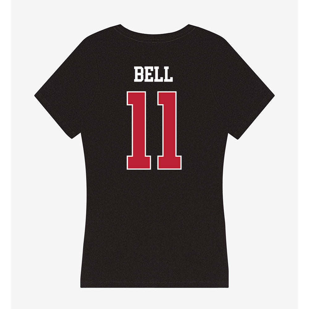 Georgia - NCAA Football : Jeremy Bell - Women's V-Neck T-Shirt-1