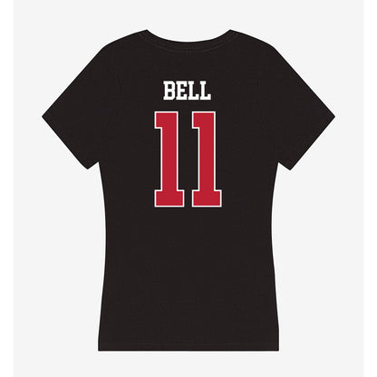 Georgia - NCAA Football : Jeremy Bell - Women's V-Neck T-Shirt-1