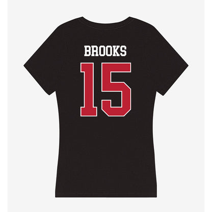 Georgia - NCAA Football : Khamari Brooks - Women's V-Neck T-Shirt-1