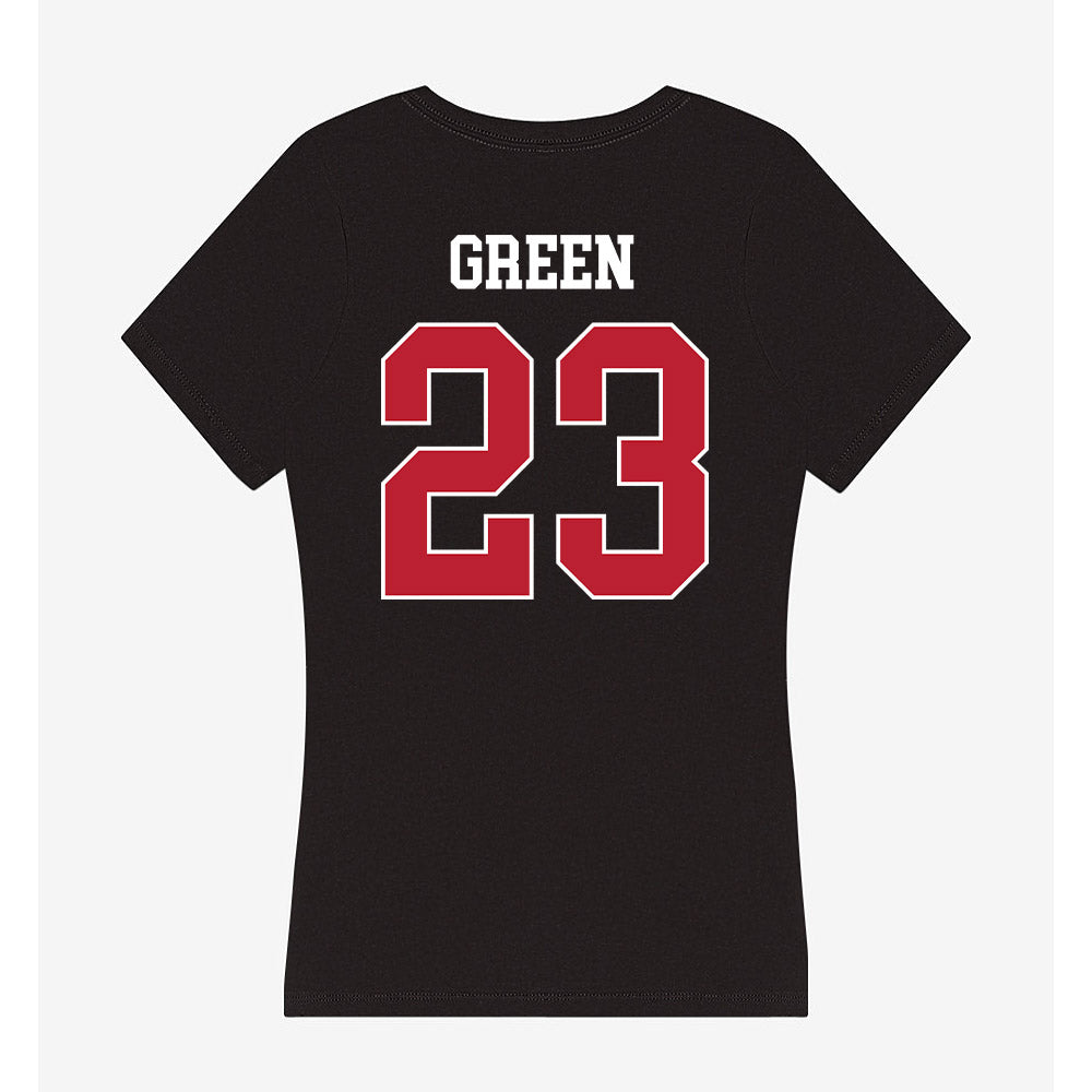 Georgia - NCAA Football : Tyriq Green - Women's V-Neck T-Shirt-1