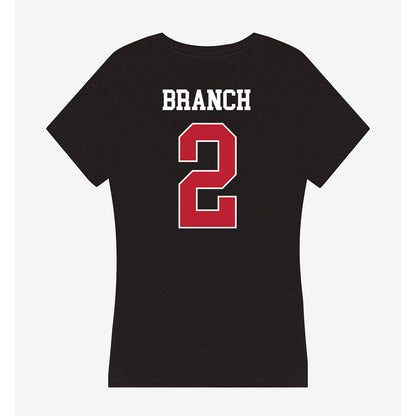 Georgia - NCAA Football : Zion Branch - Women's V-Neck T-Shirt-1