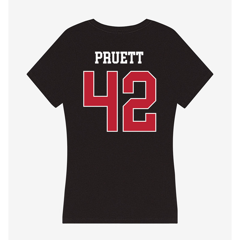 Georgia - NCAA Baseball : Brad Pruett - Women's V-Neck T-Shirt-1