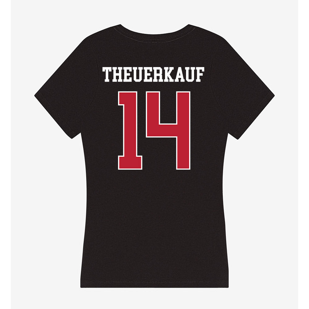 Georgia - NCAA Women's Basketball : Rylie Theuerkauf - Women's V-Neck T-Shirt-1